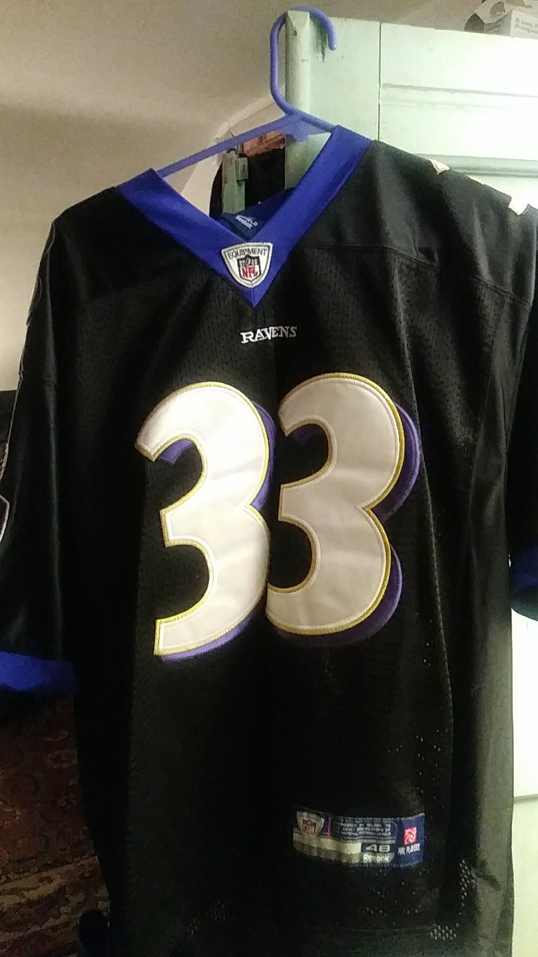 McClain #33 black reebok ravens jersey