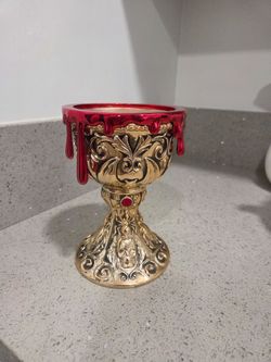 Halloween chalise 3 wick candle holder