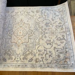Allen + Roth Tess Runner Rug 2' x 7' – Neutral Beige Gray – New