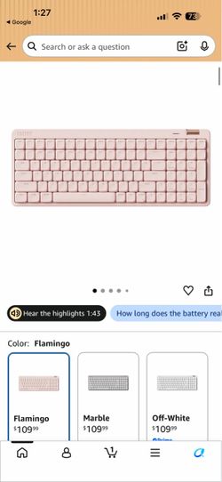Lofree Pink Nude Creamy Keyboard