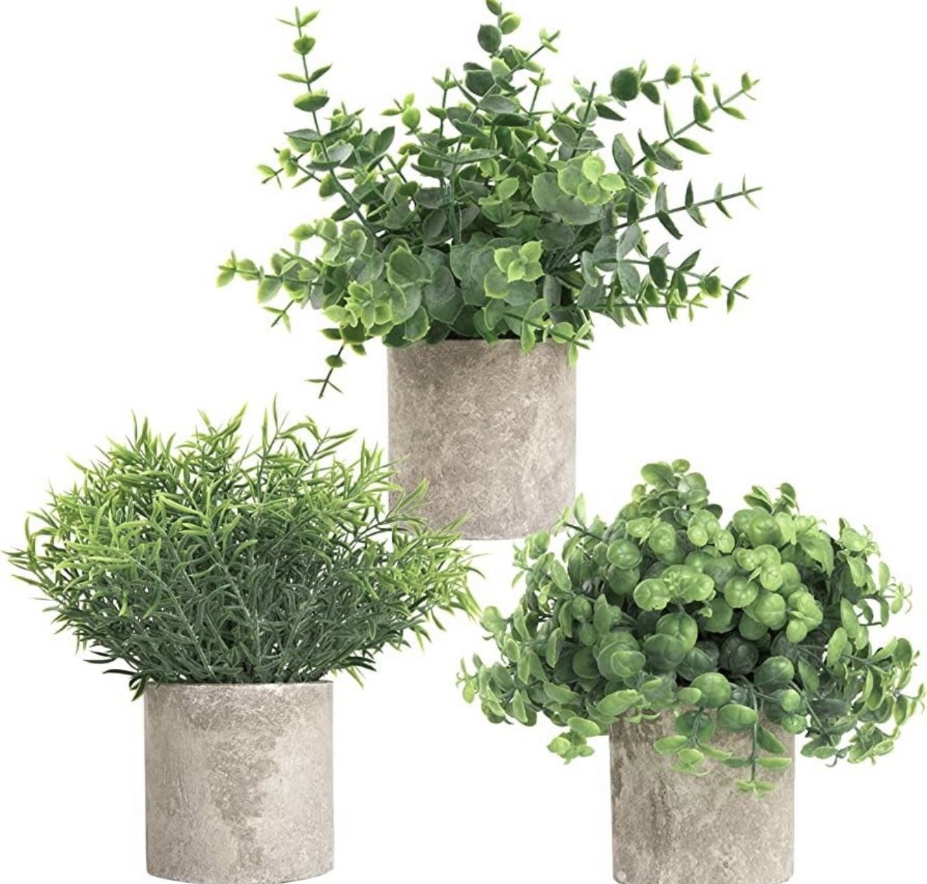 joyhalo Fake Potted Plants - 3 Pack Artificial Plants