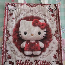 Hello Kitty canvas tote bags with zipper