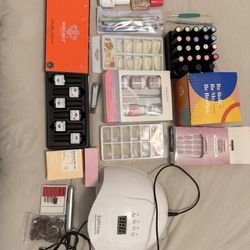 full nail kit gel acrylic UV lamp electric drill beetles modelones