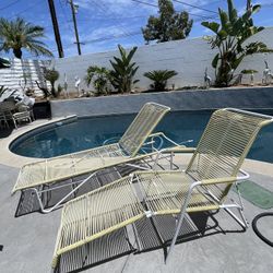 Vintage Spaghetti Lounge Chairs MCM Patio 