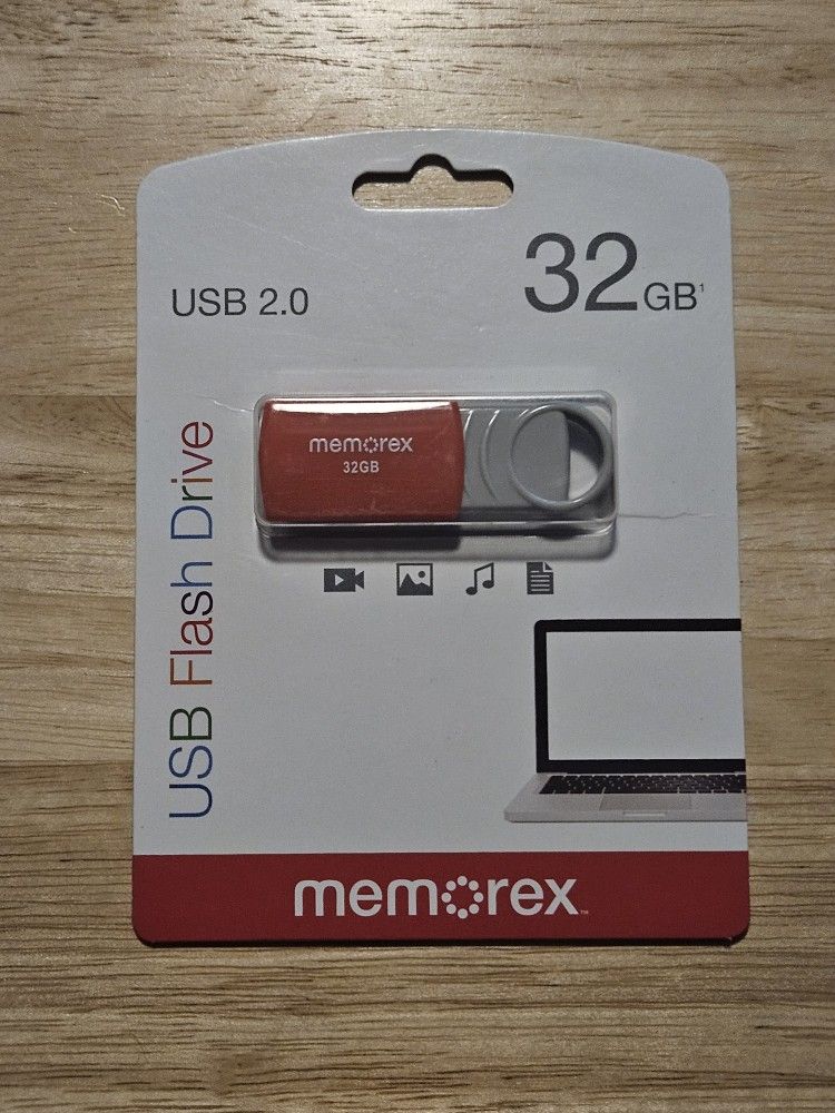 Memorex USB 2.0 32 GB Flash Drive USB 2.0 New Sealed
