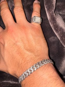 Diamond Cuban Link Bracelet & Ring