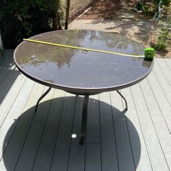 Free 50” Table With Glass Top & 4 Chairs 