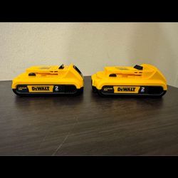 2 NEW  20V 2Ah Batteries 