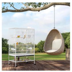 52" Large Bird Cage for Parrots, Cockatiels, Budgies, Flight Cage
