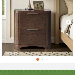 2 Drawer Nightstand With Power Outlet