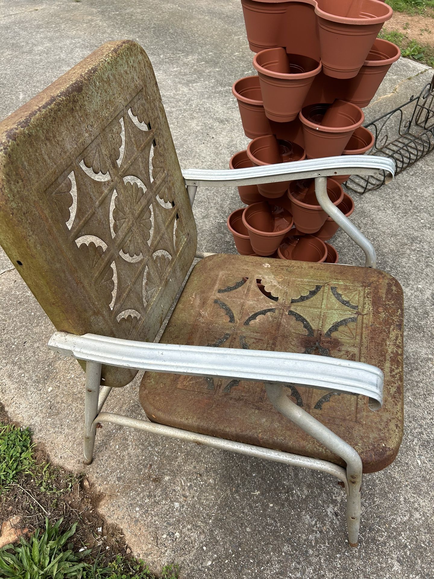 Vintage Metal & Aluminum Porch Chair