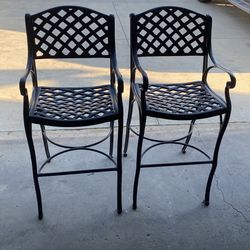 Aluminum Barstool Chairs Black Powder Coating