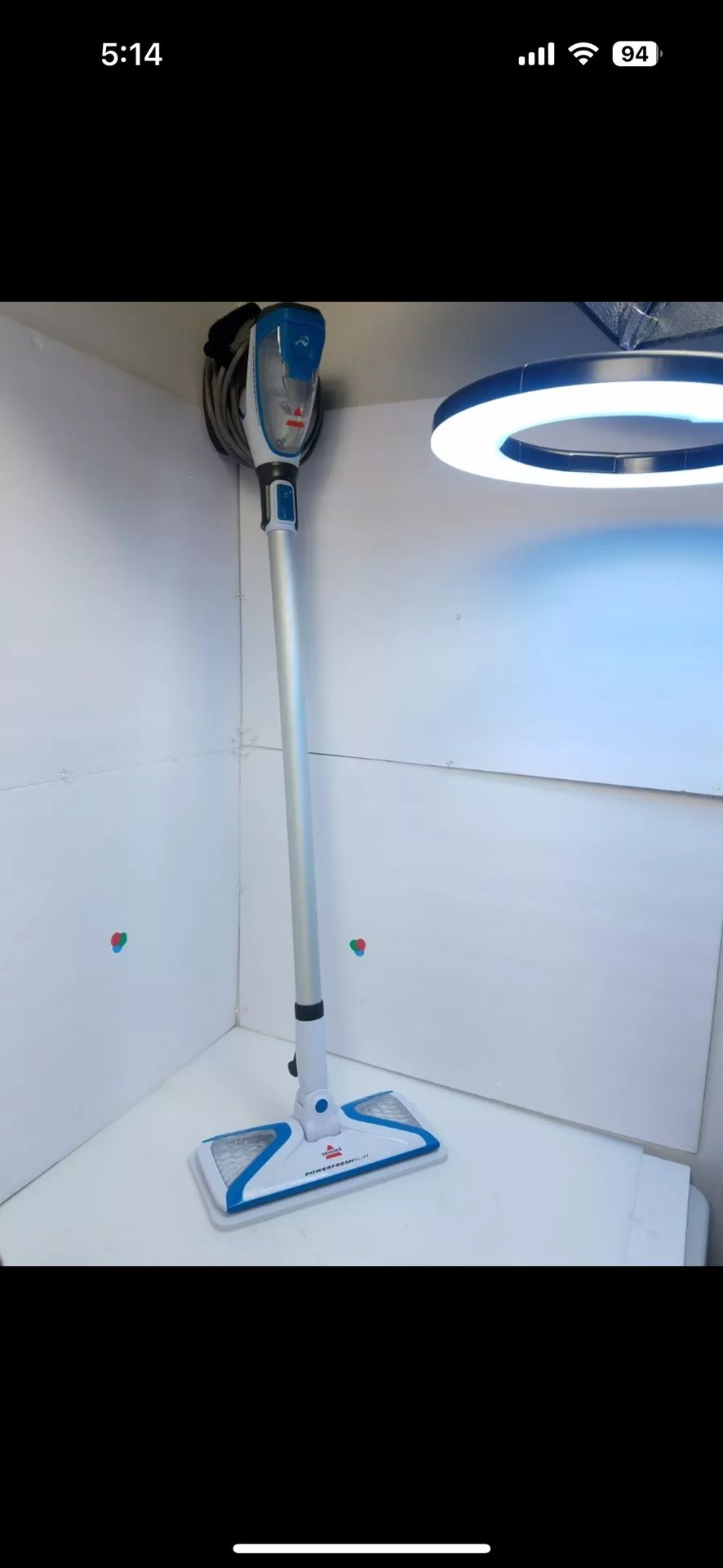 Bissell 2075A Powerfresh Slim Steam Mop - White/Blue Tested No Accessories