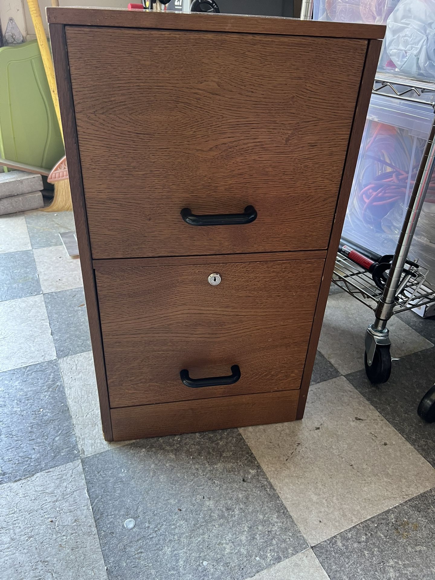 Oak File Cabinet