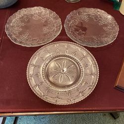 3 Glass Platters