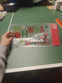 Oh What Fun Penguin Holiday Gel Window Clings - 23 Piece