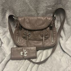 Marc by Marc Jacobs petal to the metal Natasha grey crossbody w/ matching wallet