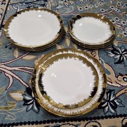 Gold Ceramic  Charger Plate 