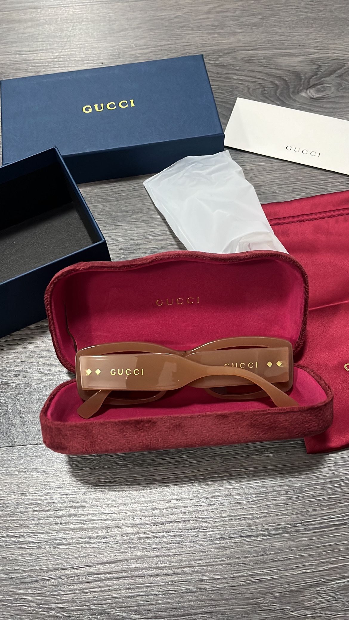 Gucci Sunglasses ‘Brown and Pink’