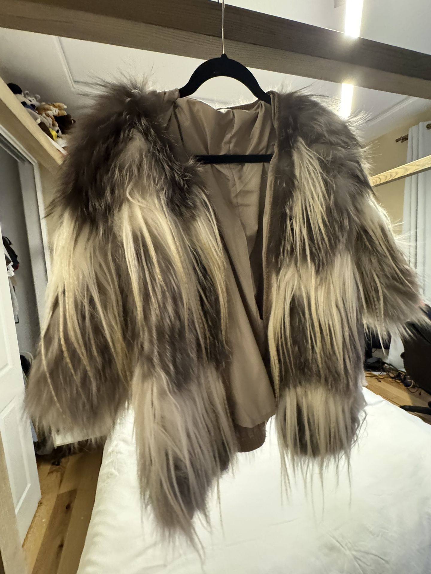Fox Fur Sheepskin Jacket