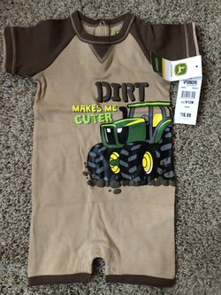 John Deere one piece shorts with tractor from tractor supply - never worn