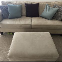 Pier 1 Sofa With Ottoman 