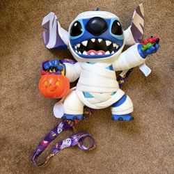 Stitch Mummy Popcorn Bucket Halloween 2025 Light Up and Glow In The Dark
