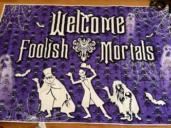 Haunted Mansion Welcome Foolish Mortals backdrop