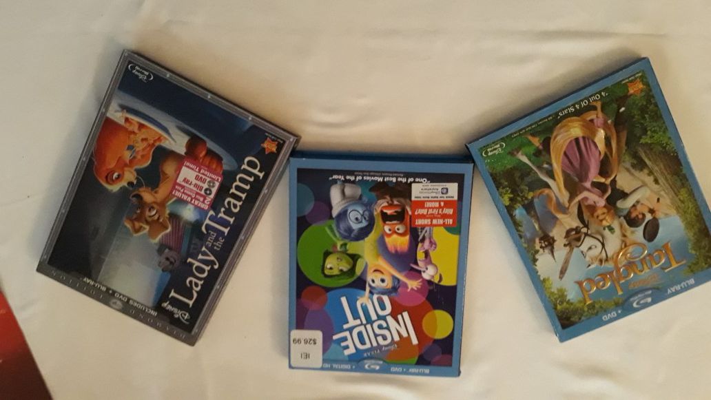 3 Disney kids DVDs Movies.