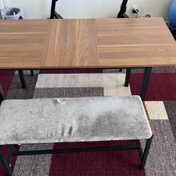 Extendable Dining Table Set 4-6 ppl with bonus 