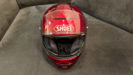Shoei Full-Face Modular Neotech 2 Motorcycle Helmet Wine Red XL Size