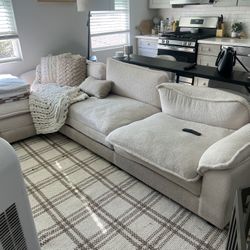 Sectional Couch White Comfy Modern