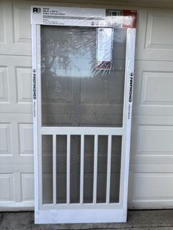 New Solid Vinyl Screen Door 5 Bar 36”x80”