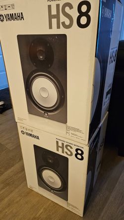 NEW! PAIR of Yamaha HS8 8-inch Powered Studio Monitor Speakers