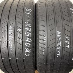 2 Tires 275 40 20 Bridgestone Alenza 001 Run Flat No Repairs