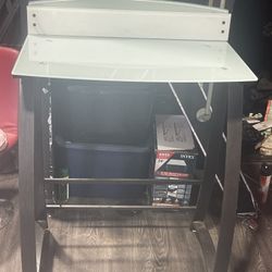 Tall Glass Desk 