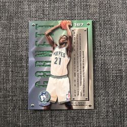 1995-96 Fleer Metal NBA Kevin Garnett Timberwolves Rookie Card # 167
