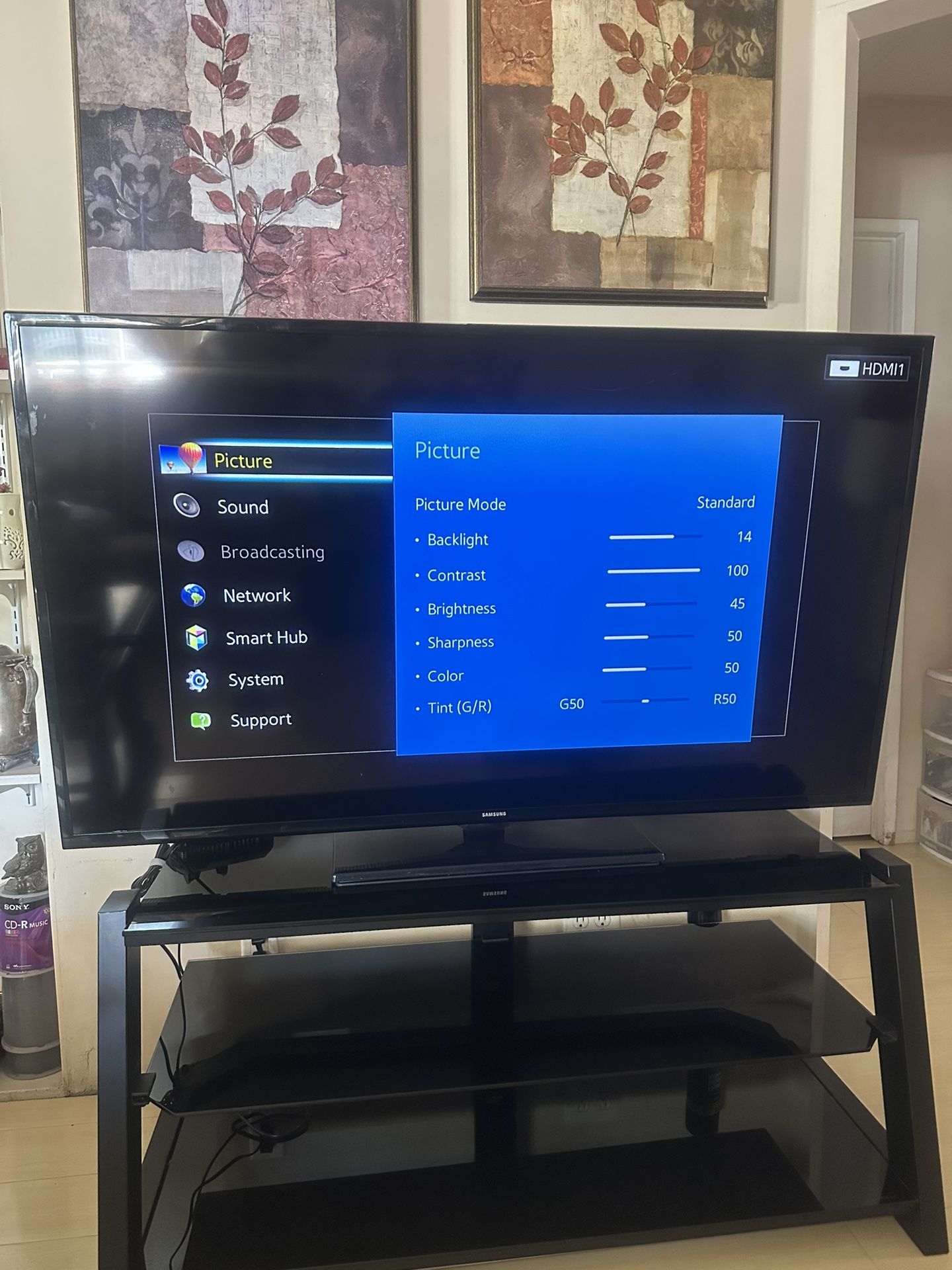 60 Inch tv No Smart  + Stand 