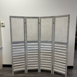 4-Panel Wood Room Divider / Privacy Screen Each panel: 15.75” W × 67” H