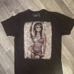 Riot Society Native American Sexy Bikini Girl T-Shirt Blk M U.S.A. Los Angeles