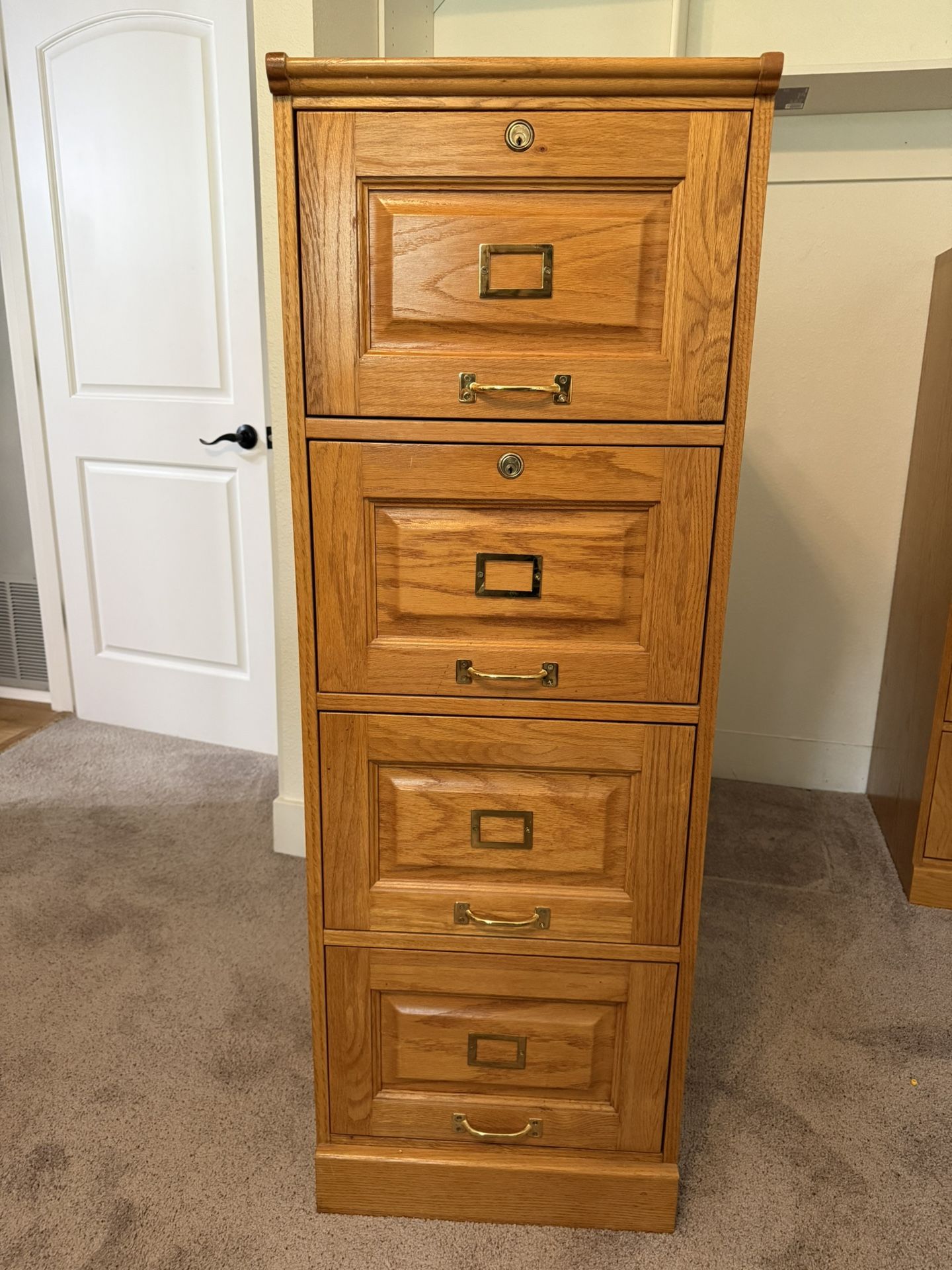 Oak File Cabinets - Like New