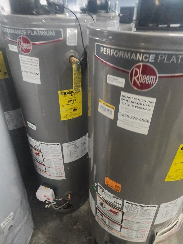 New Water Heater Rheem Performance Platinum Gas 40-gallon 