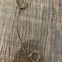 Golden Ear Cuff And Chain