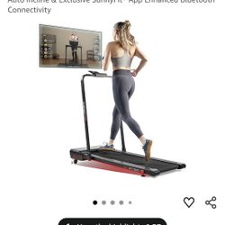 Sunny Health & Fitness Treadpad Walking Treadmill w/ Railing & Auto Incline – Like New
