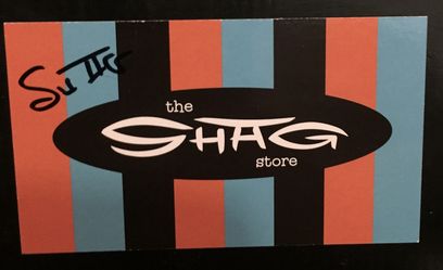 Shag Signed Business Card – Showing His Palm Springs And Las Vegas Store Which Is Now Closed, Rare And Collectible.