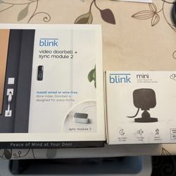 Blink Doorbell Camera And Mini Indoor Camera