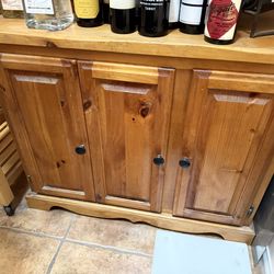 Set of two real wood floor cabinets