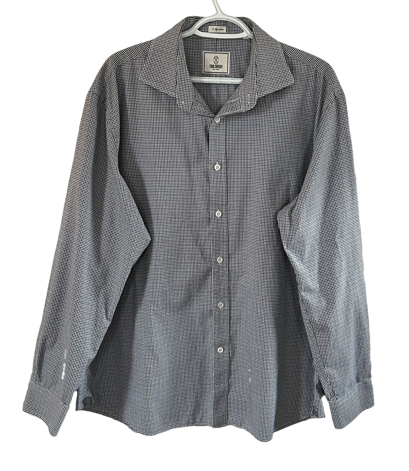 Todd Snyder Men’s Plaid Button Down Shirt 17.5 34/35 Long Sleeve Classic Fit