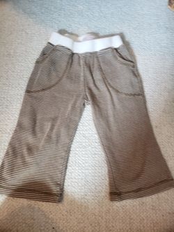 4T Brown/Cream Striped Pants