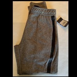 Spalding Men’s Jogger Sweat Pants Size M  Zipper pocket  Color Gray Tapered Leg